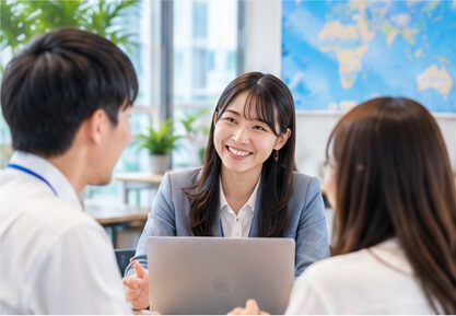 JSTスタッフとインターン参加学生の交流